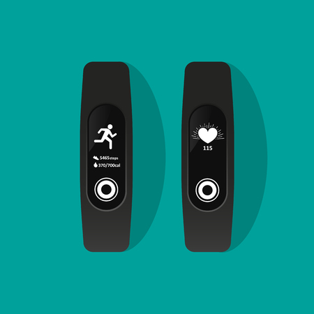 Smart band vector flat iconのイラスト素材