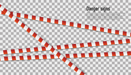 Vector realistic isolated caution tape. Concept of barricade, danger and crime.のイラスト素材