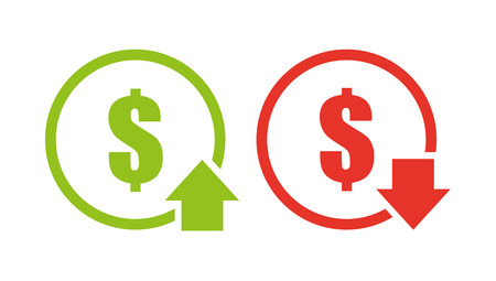 Cost reduction iconのイラスト素材