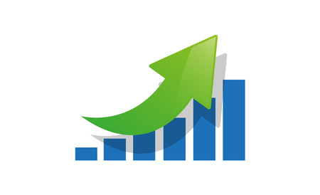 Graph Icon flat styleのイラスト素材