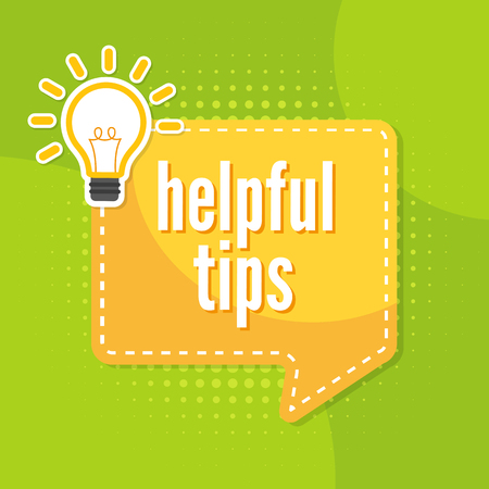 Quick tips, tips badges icons. Flat vector illustrationのイラスト素材