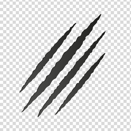 Monster tear claw scratch mark. Vector illustration.のイラスト素材