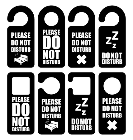 Hotel sign, vector hotel hanging sign, do not disturbのイラスト素材