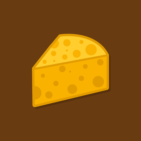 Pieces of cheese. Flat vector illustrationのイラスト素材