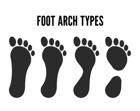 Vector footprint illustration Feet silhouette isolatedのイラスト素材