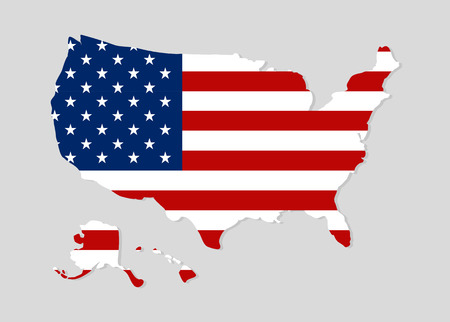 USA map vectorのイラスト素材
