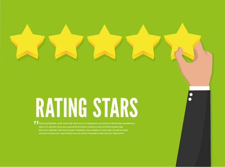 Feedback recognition. Rating stars. vector illustration concept image iconのイラスト素材