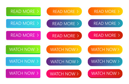 Set of gradient colors. Vector Set button bannerのイラスト素材