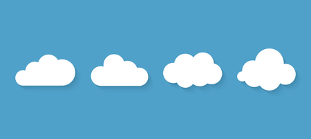 Clouds icon, vector illustration. Cloud symbol or logo, different clouds set