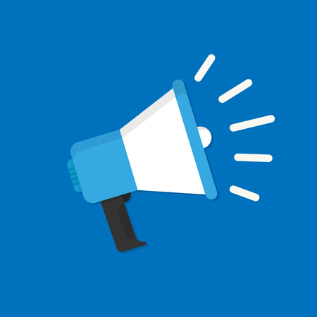 Megaphones. Flat design vectorのイラスト素材