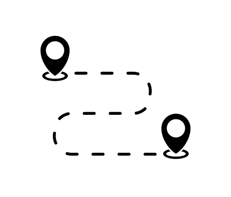 Location pin or map pointer icon, vector symbolのイラスト素材