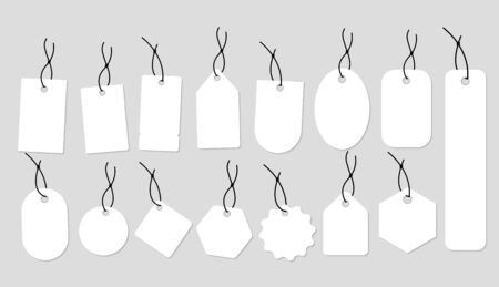 Blank labels template. Price tags set. Vector illustrationのイラスト素材