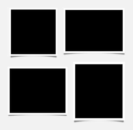 Vector Photo frame mockup design. Set 4 in 1のイラスト素材