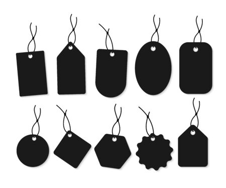 Blank labels template. Price tags set. Vector illustrationのイラスト素材