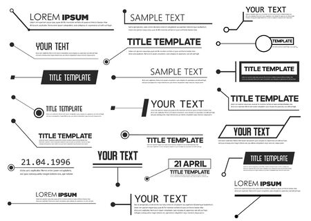 Digital Callouts Titles Vector Templates Banners Royalty Free