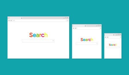 Browser window. Search. Browser in flat style. Search engine illustrationのイラスト素材
