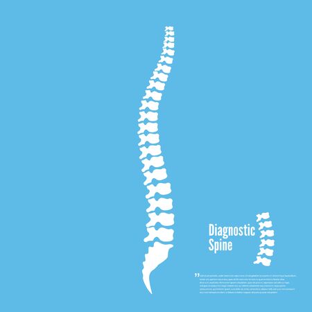 Spine diagnostics symbol or icon illustrationのイラスト素材