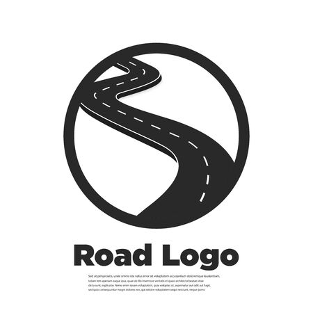 Road logo vector icon illustrationのイラスト素材