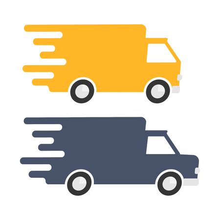 Fast delivery truck icon. Vector illustrationのイラスト素材