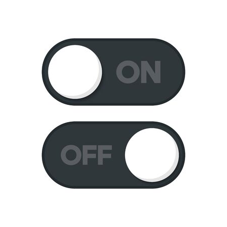 On and off icon editable. Switch button vector signのイラスト素材
