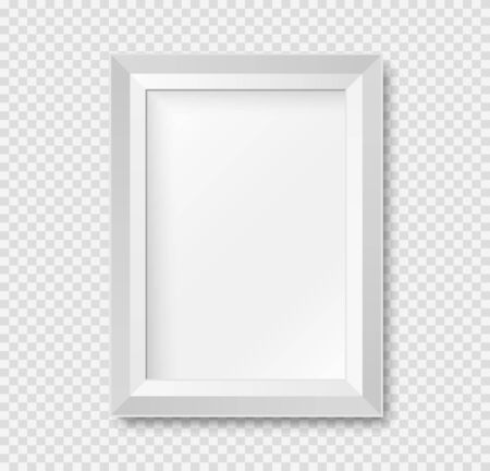 Realistic picture frame mockup. Vector Isolated on transparent backgroundのイラスト素材