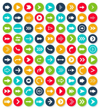 Vector illustration of arrow icons setのイラスト素材