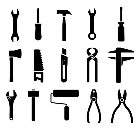 Working tools or instrument icon setのイラスト素材