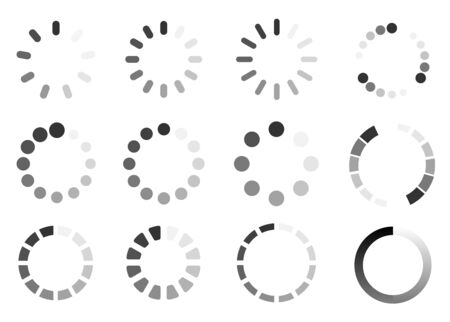 Loading icon collection set. Vector illustration preloadersのイラスト素材