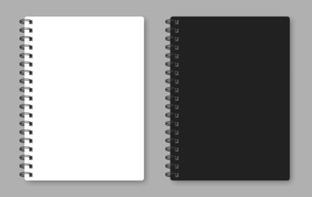 Realistic notebook mock up for your image. Vector illustration.のイラスト素材
