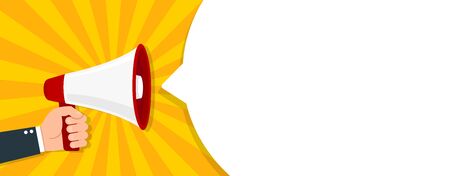 Megaphone for advertisement speech symbolのイラスト素材