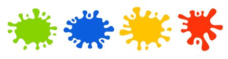 Color ink. Vector colorful paint splatters vector illustrationのイラスト素材