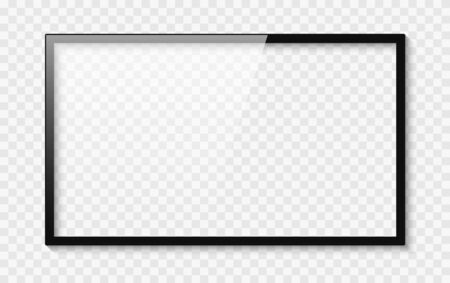 Realistic television screen on background. TV, modern blank screen lcd, ledのイラスト素材