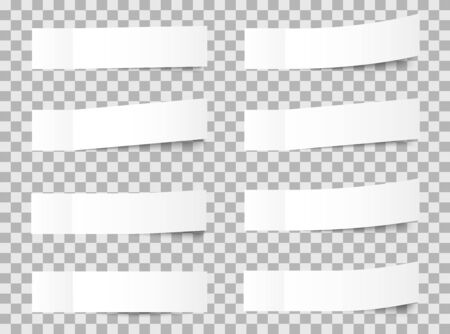 Vector sticky notes, transparent shadows. Vector illustration.のイラスト素材