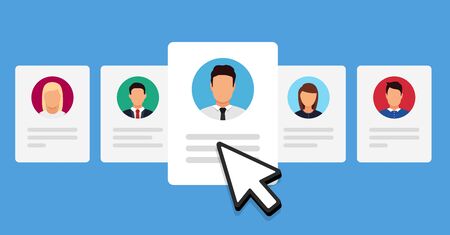 Human resources, employee recruitmentのイラスト素材