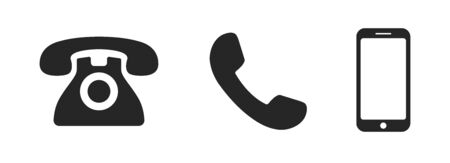 Phone icon. Vector flat illustration.のイラスト素材