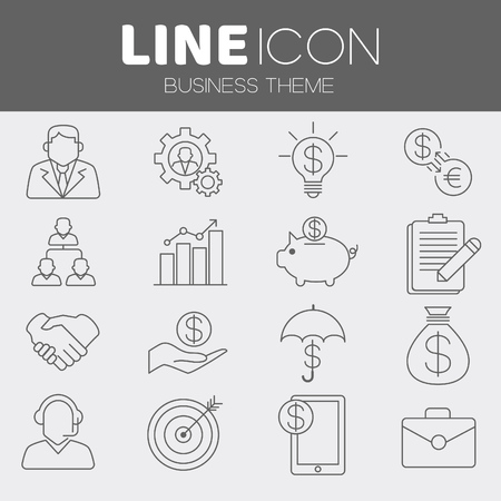 line business icon setのイラスト素材