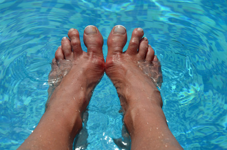 Feet in the water