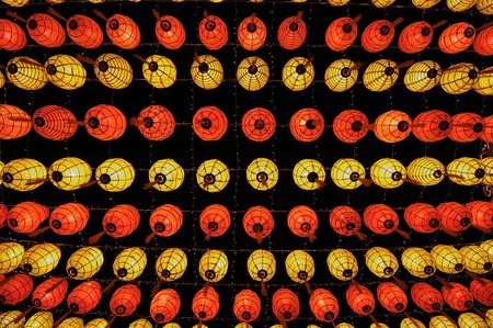 Decoration lantern Decorative lighting during the night. A beautiful and attractive colors.