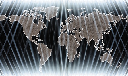 World map on abstract backgroundの写真素材