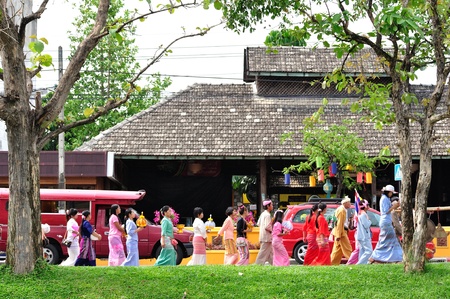 CHIANGMAI THAILAND-APRIL 5: Poi Sang Long ordination.Traditional annual ceremony of Wat Pa Pao Shan. on April 5,2012 in Chiangmai, Thailand.のeditorial素材