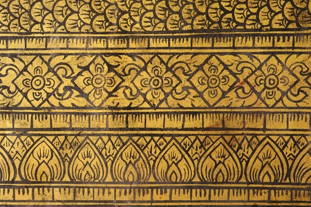 Seamless Thailand Lanna style fine art on doors temple.の写真素材