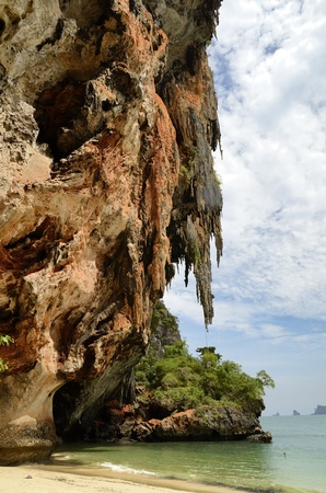 Phra-nang Cave Beach ; Krabi Thailand.の写真素材