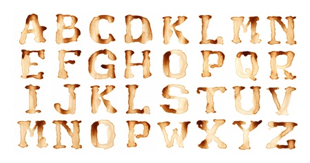 Alphabet write by coffee antique styleの写真素材