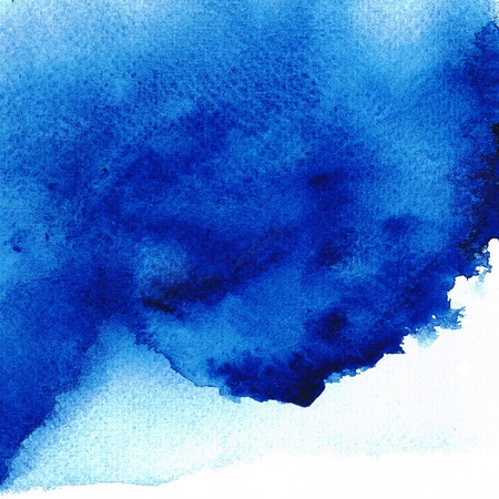 Blue Wet on wet abstract watercolorsの写真素材