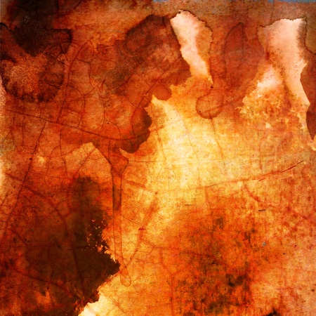 Plaster wall crack pattern sesame vintage red stain colorの写真素材