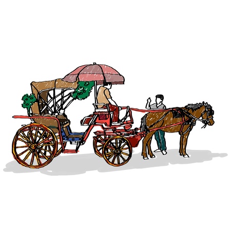 Coach : Lampang Thailandのイラスト素材