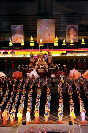 CHIANG MAI, THAILAND - DECEMBER 9 : CHIANG MAI GAMES. The opening ceremony of the 41st National Games at The 700th Anniversary Stadium on December 9, 2012 in Chiang mai,Thailand  のeditorial素材