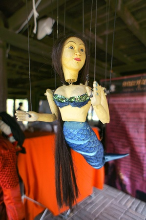 CHIANG MAI THAILAND-FEB. 23 : ASEAN Enchanting Puppets 2013.Identity Hoon sai Sema Marionettes of Thailand at CMU. Art Center.on FEB. 23,2013 in Chiangmai,Thailandのeditorial素材