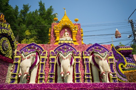 CHIANG MAI,THAILAND-FEB.3 : 37th Anniversary Chiang Mai Flower Festival, People are interested in...