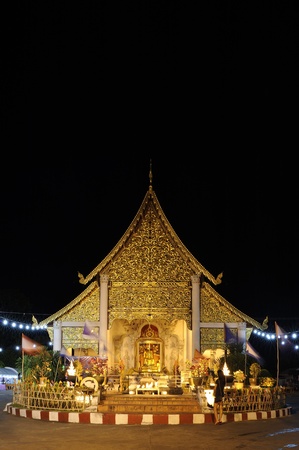 Chedi Luang temple : Chiang Mai Thailand.の写真素材